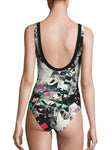 SHAN Bright Like a Diamond one piece swimsuit w/ underwire & buttons tank