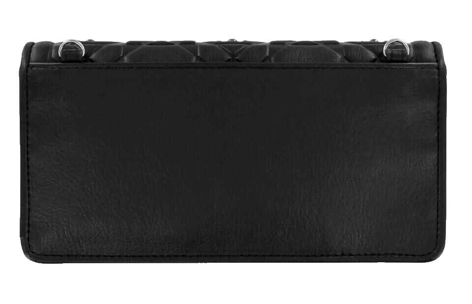 BRIGHTON Rockmore Pretty Tough wallet crossbody with chain black silver