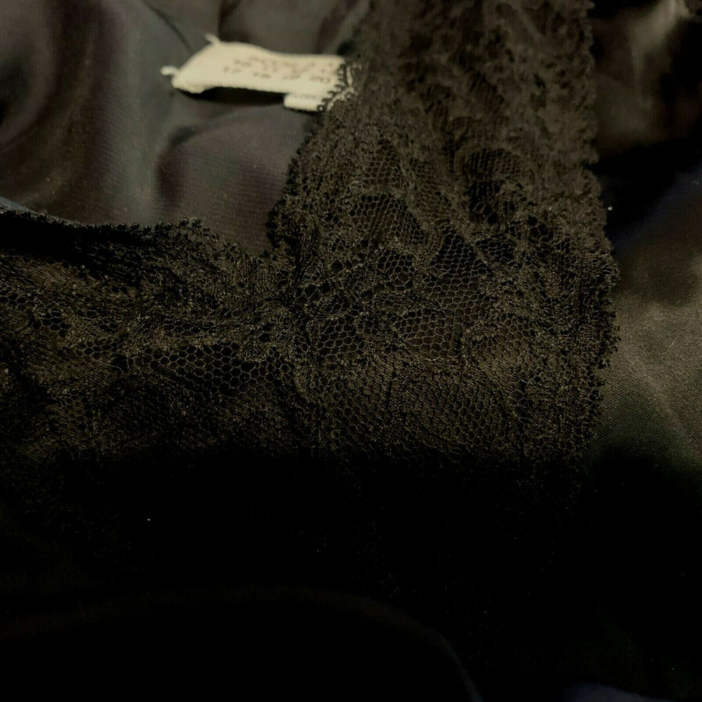 MAISON MARTIN MARGIELA 42 6 black slip dress with lace runway Italy-Clothing, Shoes & Accessories:Women's Clothing:Dresses-Maison Martin Margiela-42/6-Black-Jenifers Designer Closet