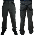MONARCHY 36 men's charcoal pants w/suspenders trendy high-end trousers