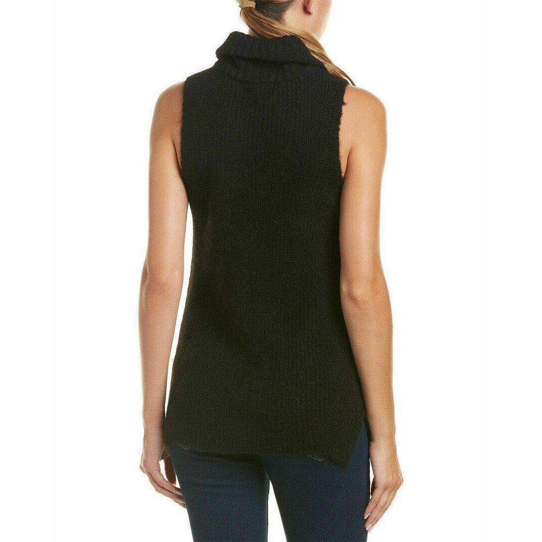 JOIE Alpaca M wool sleeveless turtleneck sweater so soft black caviar $248-Clothing, Shoes & Accessories:Women's Clothing:Sweaters-Joie-Medium-Black-Jenifers Designer Closet