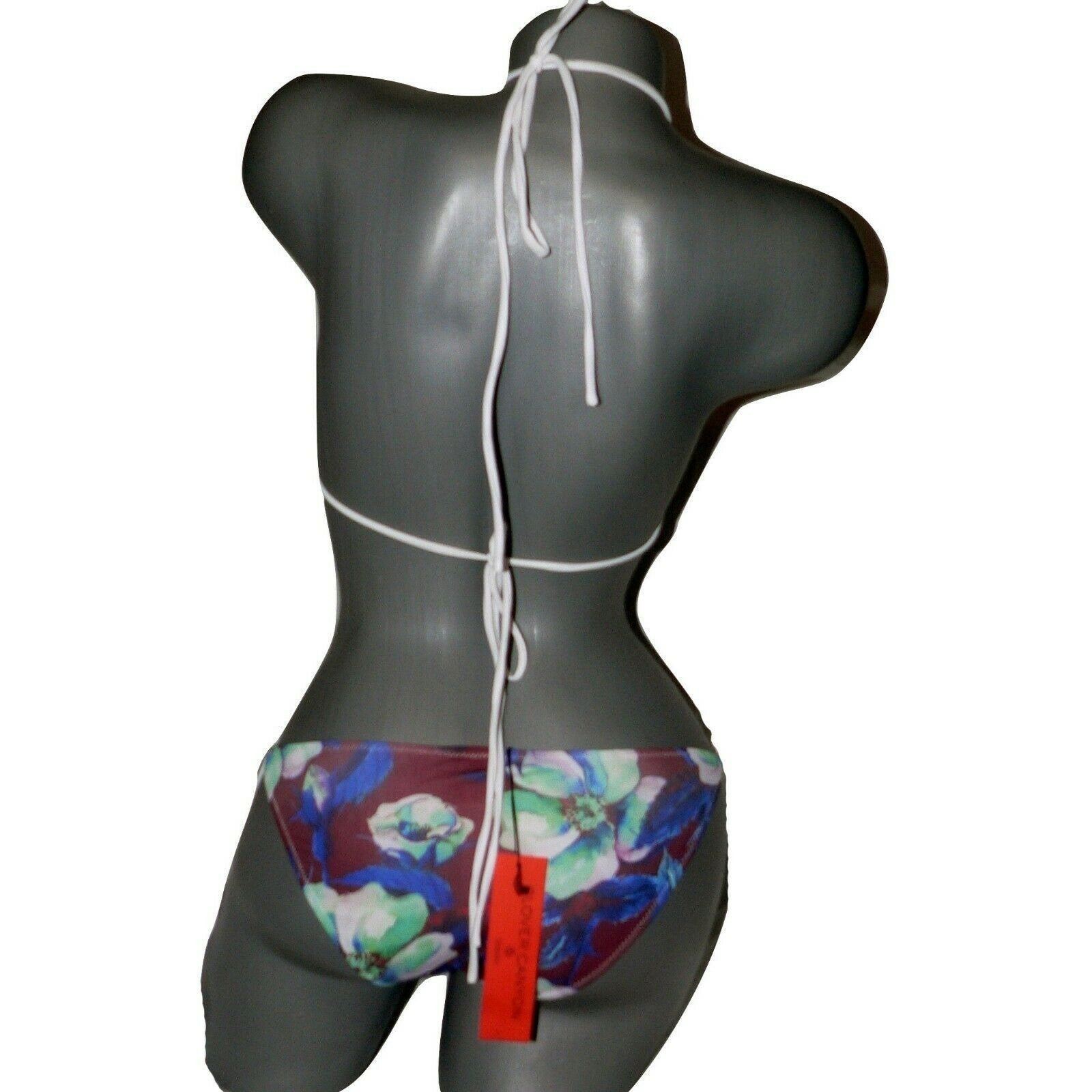 CLOVER CANYON Swim M swimsuit bikini 2pc string ties floral high-end-Clothing, Shoes & Accessories:Women's Clothing:Swimwear-Clover Canyon-Medium-Multi-Jenifers Designer Closet