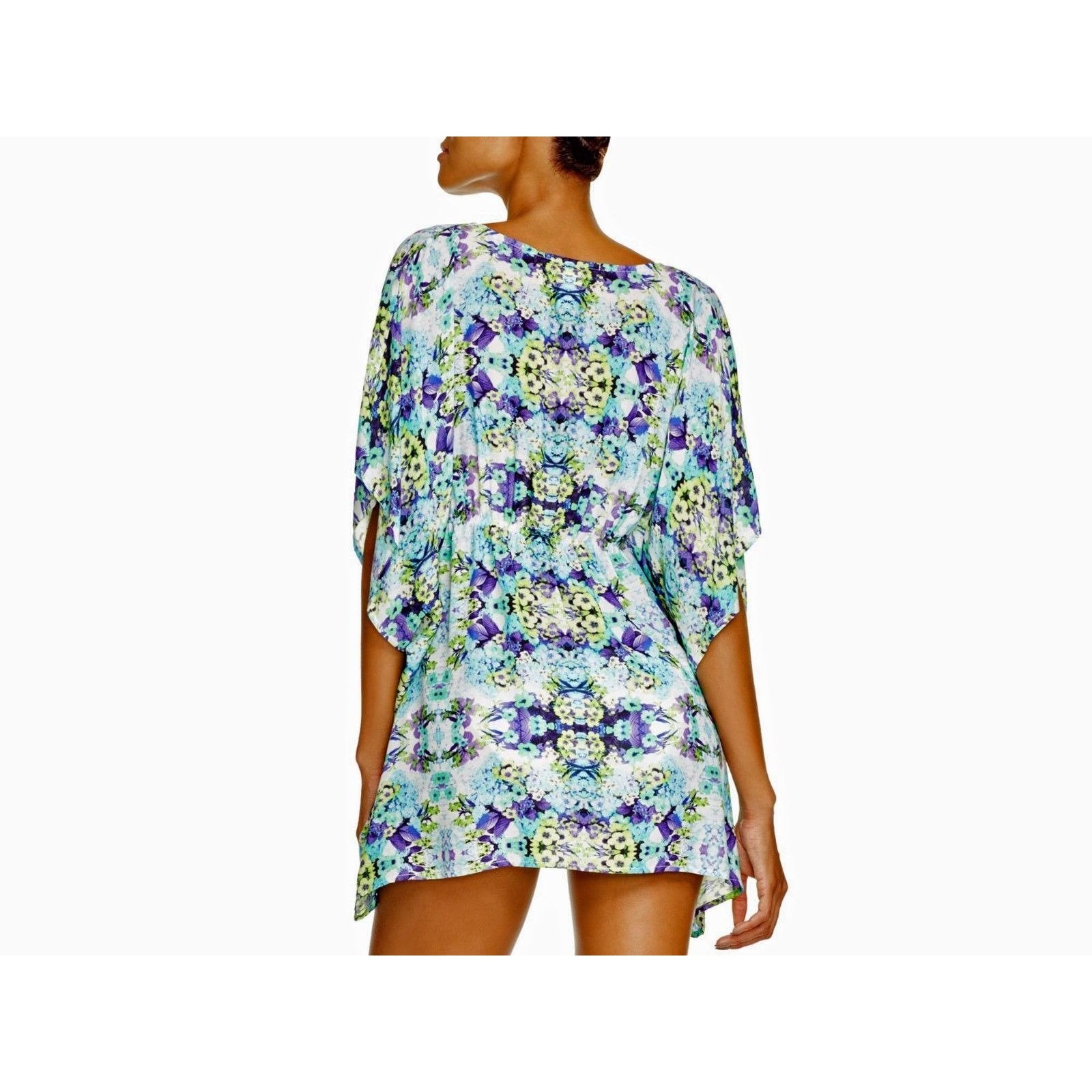 NANETTE LEPORE M Caftan swimsuit cover up tunic light-weight Kamrai-Clothes, Shoes & Accessories:Women's Clothing:Swimwear-Nanette Lepore-Medium-Multi-Jenifers Designer Closet
