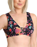 NANETTE LEPORE bikini swimsuit 4 bathing suit floral strappy designer 2 pc