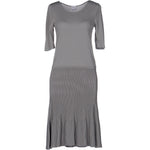 GIORGIO ARMANI Collezioni 50/14 gray knit sweater dress $995 bodycon career-Dresses-Armani Collezioni-50/14-Gray-Jenifers Designer Closet