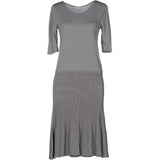 GIORGIO ARMANI Collezioni 50/14 gray knit sweater dress $995 bodycon career-Dresses-Armani Collezioni-50/14-Gray-Jenifers Designer Closet