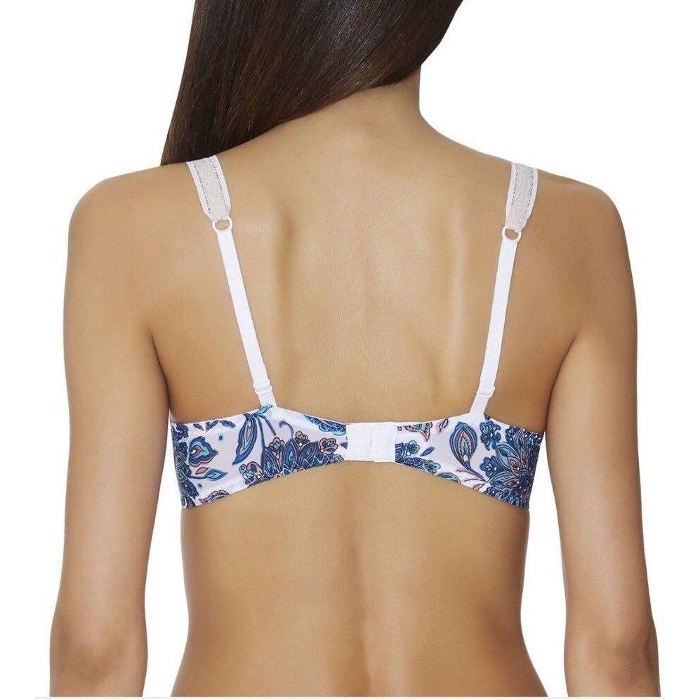 AUBADE Paris Conte Russe 32D Leavers Lace underwire $150 X115-Bras & Bra Sets-Aubade-32D-white/blue-Jenifers Designer Closet