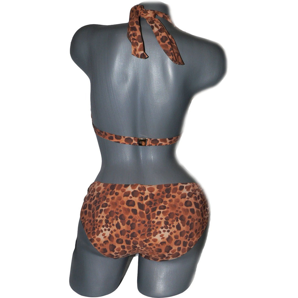 BADGLEY MISCHKA animal bikini swimsuit hipster 4 S leopard cheetah-Swimwear-Badgley Mischka-4-Leopard-Jenifers Designer Closet