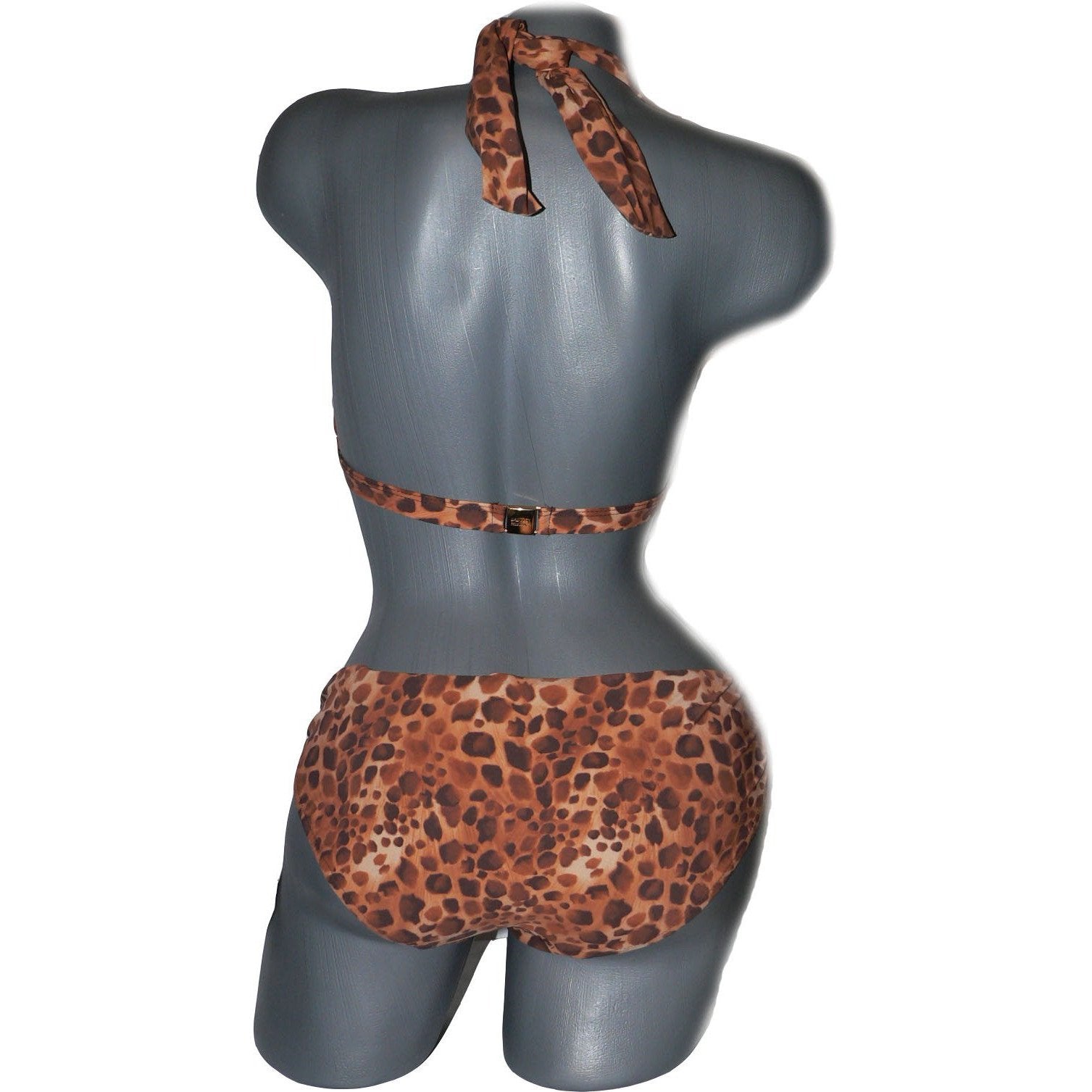 BADGLEY MISCHKA animal bikini swimsuit hipster 4 S leopard cheetah-Swimwear-Badgley Mischka-4-Leopard-Jenifers Designer Closet