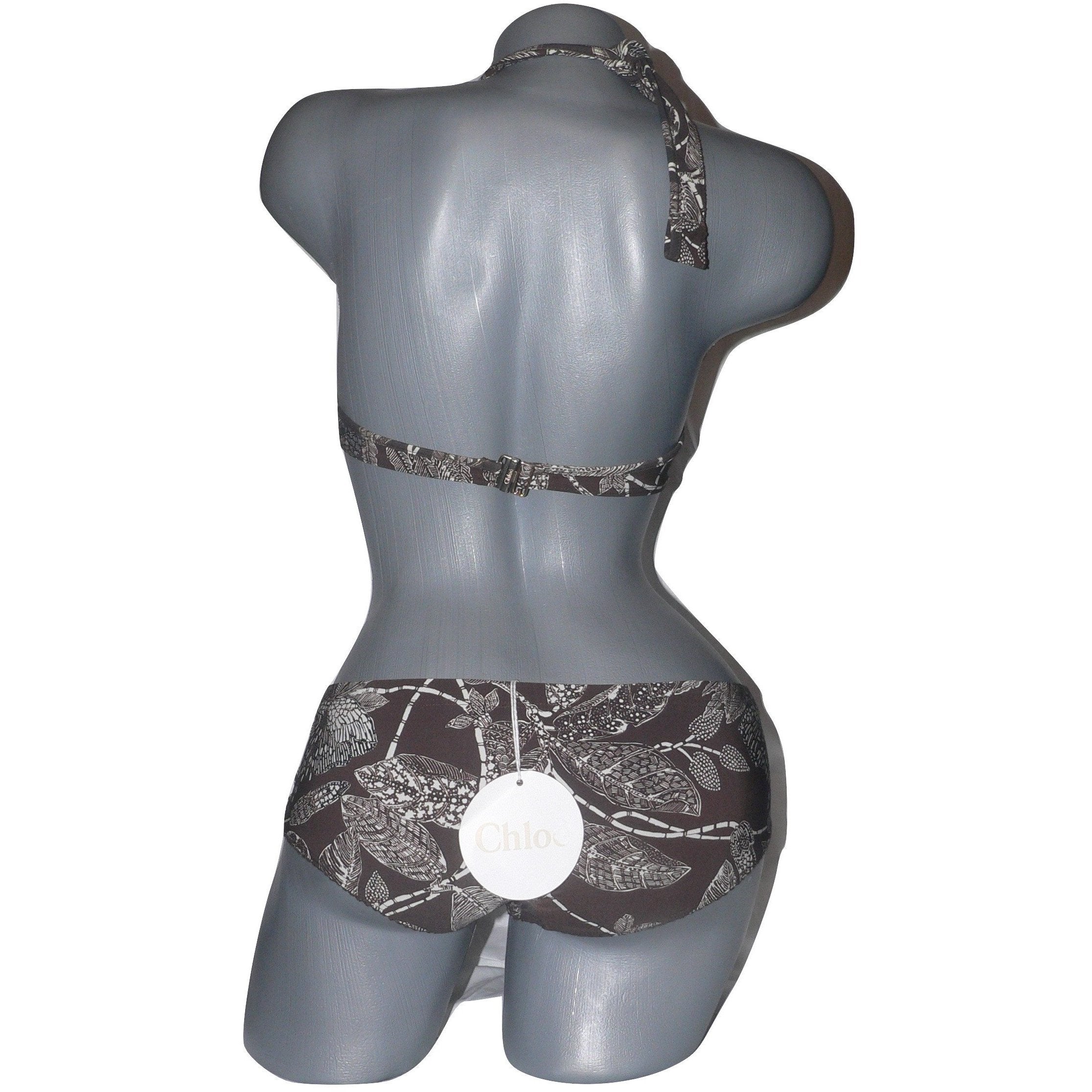 CHLOE Mare Donna 42 II S bikini swimsuit 2PC underwire brown designer-Swimwear-Chloe-42-Brown-Jenifers Designer Closet