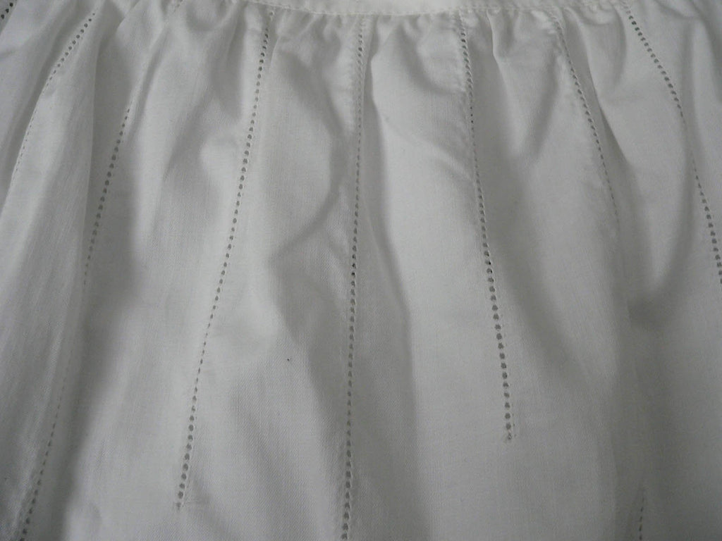 ELIE TAHARI white mini skirt eyelet tiered hem 12 $215 cotton designer short - Jenifers Designer Closet