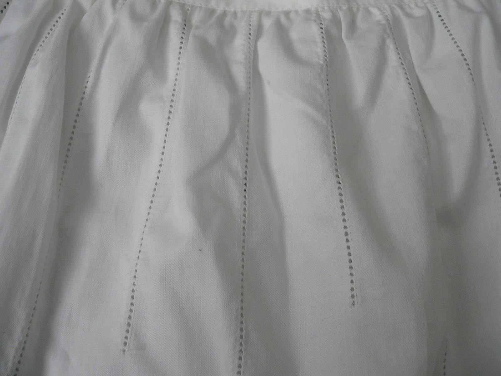 ELIE TAHARI white mini skirt eyelet tiered hem 12 $215 cotton designer short - Jenifers Designer Closet