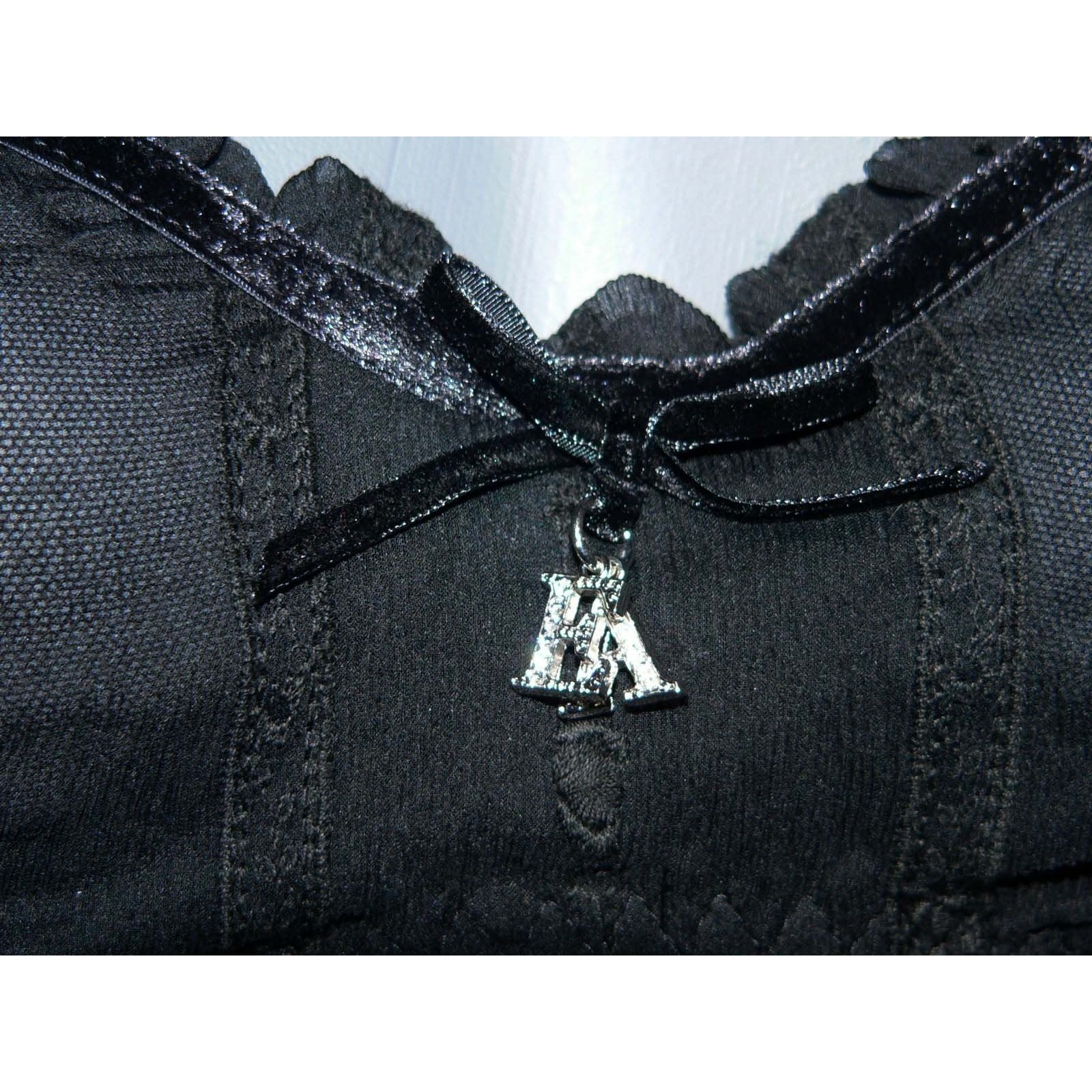 EMPORIO ARMANI Reggiseno Fascia bra 162033 30B 1B black sheer lace-Bras & Bra Sets-Emporio Armani-30B-Black-Jenifers Designer Closet