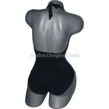 GOTTEX embellished swimsuit $299 8 jeweled draped tummy control halter-Swimwear-Gottex-8-Black-Jenifers Designer Closet