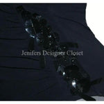 GOTTEX embellished swimsuit $299 8 jeweled draped tummy control halter-Swimwear-Gottex-8-Black-Jenifers Designer Closet