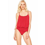GOTTEX 10 blouson swimsuit one-piece mesh overlay underwire RED-Clothing, Shoes & Accessories:Women's Clothing:Swimwear-Gottex-10-Red-Jenifers Designer Closet