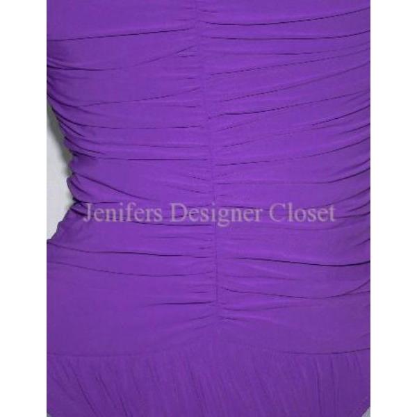 GOTTEX designer swimsuit $249 10 2-way slimming ruched draped-Swimwear-Gottex-10-Purple-Jenifers Designer Closet