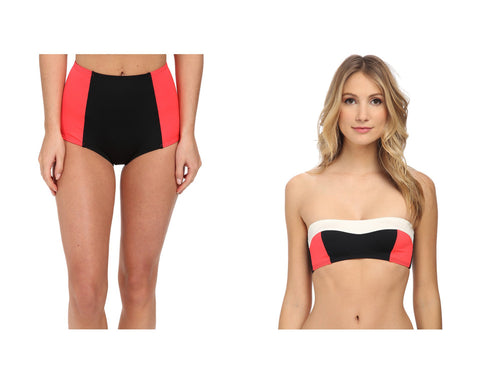 KATE SPADE swimsuit XS bikini 2PC bralette & high waist bottoms Parrot Cay - Jenifers Designer Closet