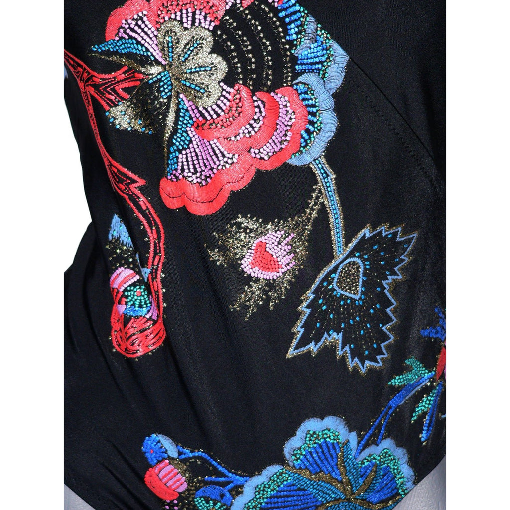 LEA GOTTLIEB tummy control slimming swimsuit 6 wrap gottex-Swimwear-Lea Gottlieb-6-Black/multi-Jenifers Designer Closet