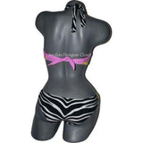 Le Doux zebra pink bikini swimsuit