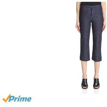 LUCCA COUTURE S lace-up denim jeans pants dark blue cropped 26"-Jeans-Lucca Couture-26-Blue-Jenifers Designer Closet