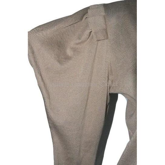 MARNI summer sweater lightweight 44 cotton cardigan ruffle shoulders tan L/S-Sweaters-Marni-44-Tan-Jenifers Designer Closet
