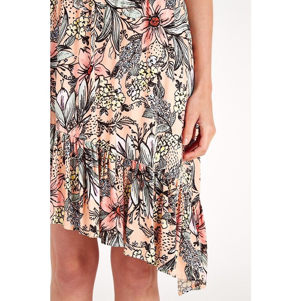 MINKPINK XS ruffled dress one-shoulder off-shoulder wattle wonder-Dresses-Minkpink-XS-Multi-Jenifers Designer Closet