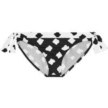 NORMA KAMALI XS swimsuit bikini bottoms eric side tie separates black-Swimwear-Norma Kamali-XS-Black/white-Jenifers Designer Closet