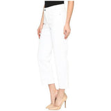 NYDJ 2P Not Your Daughter's Jeans twill white cropped pants lift tuck capri-Pants-NYDJ-2 Petite-White-Jenifers Designer Closet