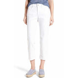 NYDJ 2P Not Your Daughter's Jeans twill white cropped pants lift tuck capri-Pants-NYDJ-2 Petite-White-Jenifers Designer Closet