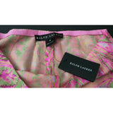 RALPH LAUREN Black Label 8 silk paisley pants slacks cropped capris $758-Pants-Ralph Lauren-8-pink-Jenifers Designer Closet