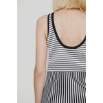 REBECCA MINKOFF tank dress XS Summer jersey striped black white Brady career-Dresses-Rebecca Minkoff-XS-Black/white-Jenifers Designer Closet