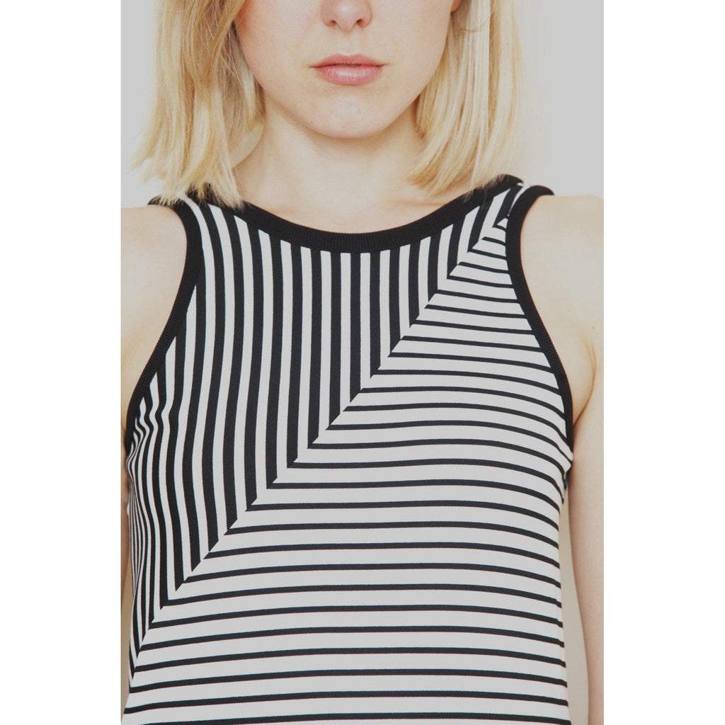 REBECCA MINKOFF tank dress XS Summer jersey striped black white Brady career-Dresses-Rebecca Minkoff-XS-Black/white-Jenifers Designer Closet