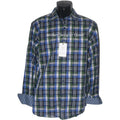 ROBERT GRAHAM shirt blue green white plaid /contrast cuffs men's-Robert Graham-Jenifers Designer Closet