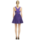 ROBERT RODRIGUEZ 8 purple pleated dress $395 party sundress trapeze-Dresses-Robert Rodriguez-8-Purple-Jenifers Designer Closet