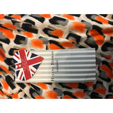 HELENE BERMAN London dress 8 cap sleeve sheath dress brushstroke career-Dresses-Helene Berman-8-Orange/Gray-Jenifers Designer Closet