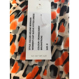 HELENE BERMAN London dress 8 cap sleeve sheath dress brushstroke career-Dresses-Helene Berman-8-Orange/Gray-Jenifers Designer Closet