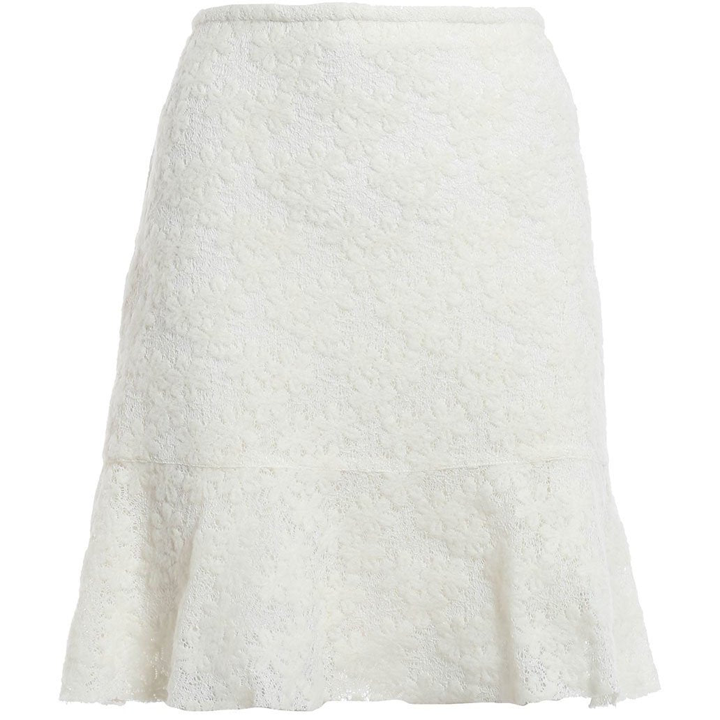 SEE by CHLOE trapeze skirt lace 40 4 off-white lined mini felted $359 soft-Skirts-See by Chloé-40/4-Off-white-Jenifers Designer Closet