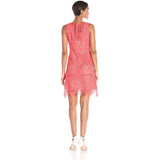 SHOSHANNA lace dress 2 salmon orange $395 crochet zig-zag hemline corded-Dresses-Shoshanna-2-Salmon Orange-Jenifers Designer Closet