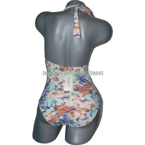SHOSHANNA swimsuit M/L B Cup halter high-end pastel 1 piece-Swimwear-Shoshanna-M/L B cup-pastel multi-Jenifers Designer Closet