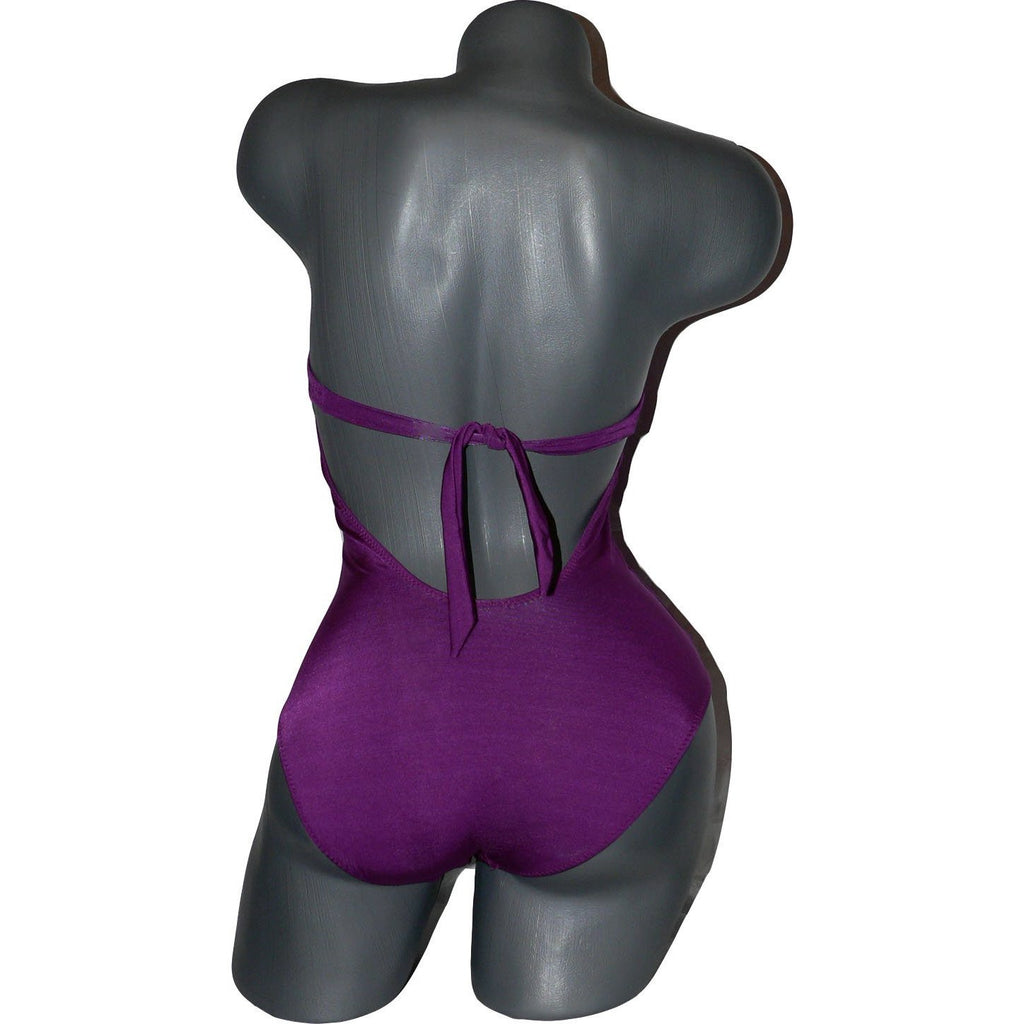 TRINA TURK strapless XS bandeau swimsuit designer purple-Swimwear-Trina Turk-XS-Purple-Jenifers Designer Closet